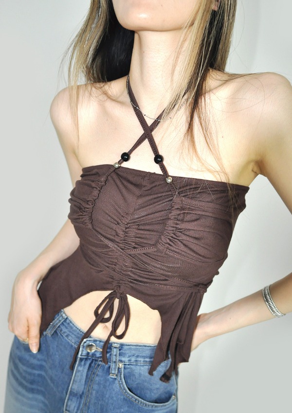 jewelry string top(2color)