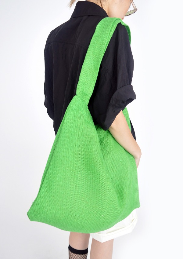 wide shoulder linen bag(2color)