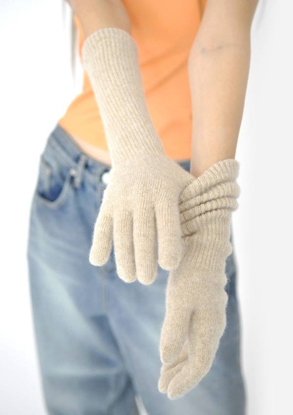long knit gloves