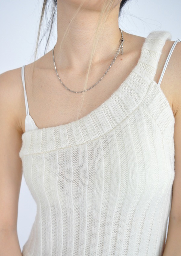 oblique knit top(3color)