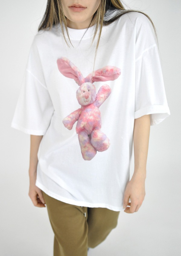토끼 프린트 티(3color)