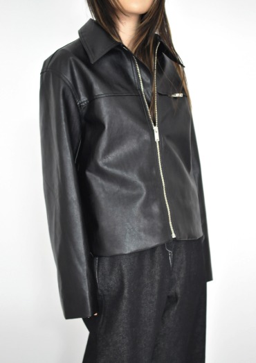 fair leather jacket(2color)