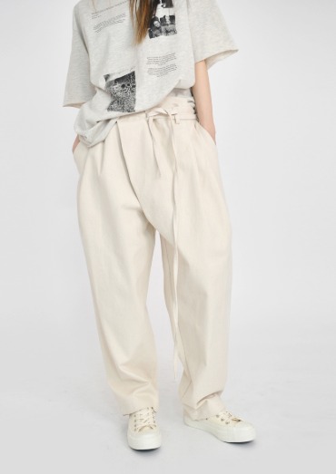 belted wrap pants(2color)