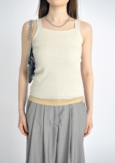 mink sleeveless knit(3color)