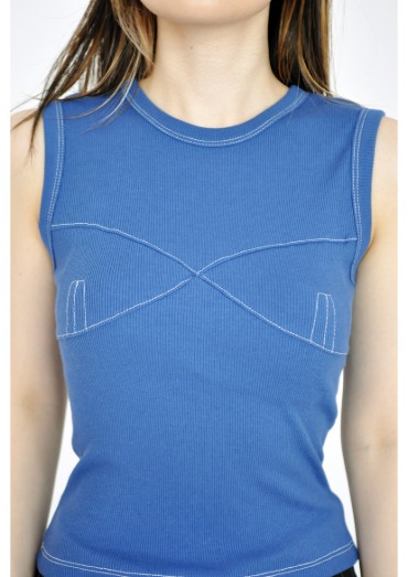 bust stitch sleeveless(3color)