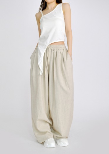 linen double wide pants(2color)