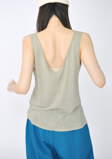 line linen sleeveless(3color)
