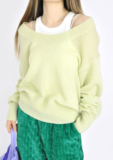 mohair round knit(4color)