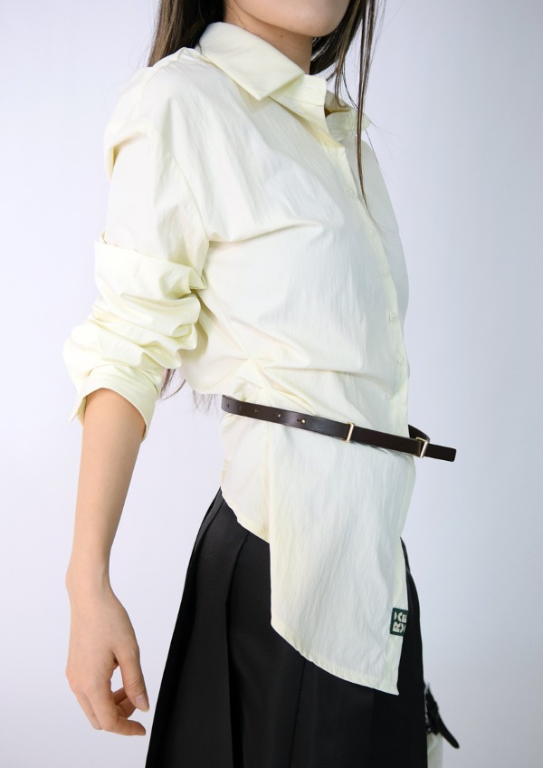 슬림 사이드 핀턱 셔츠(2color)