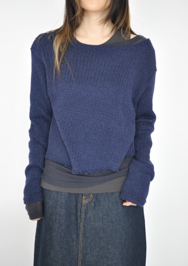 moi crop knit T(3color)