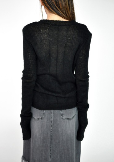 mesh long sleeve knit(4color)